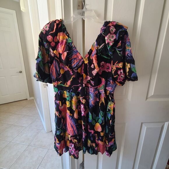 Banjanan Scorpio Floral Minidress Size Large NWT - Picture 2 of 11